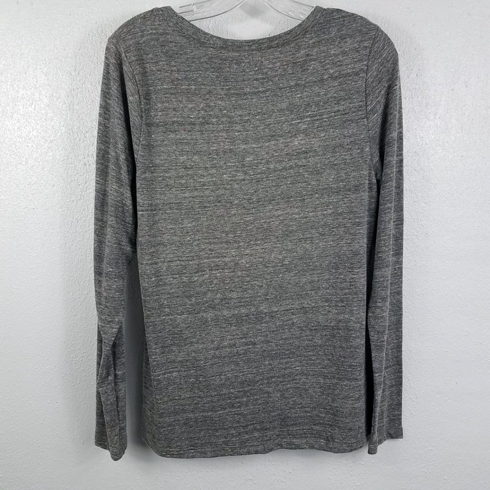 Ultra Flirt Women's Gray Twist Front Wrap Shirt Top Blouse - Picture 8 of 13